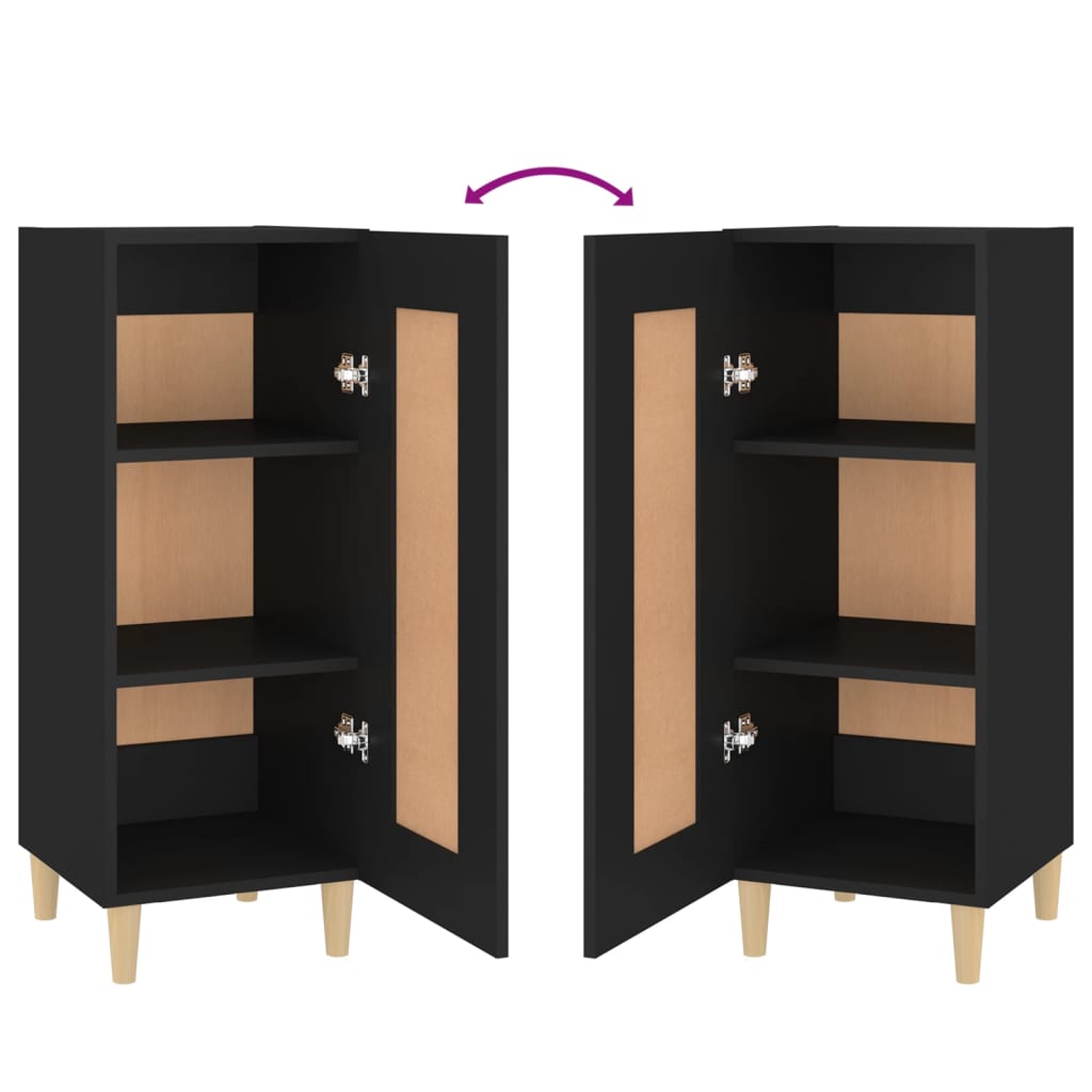 Skænk 34,5x34x90 cm konstrueret træ - sort, 1 - number 8.