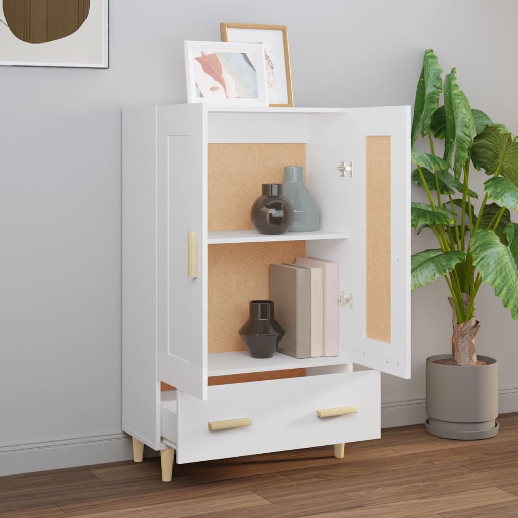 Skab 70x31x115 cm konstrueret træ - hvid, 1 - number 3.