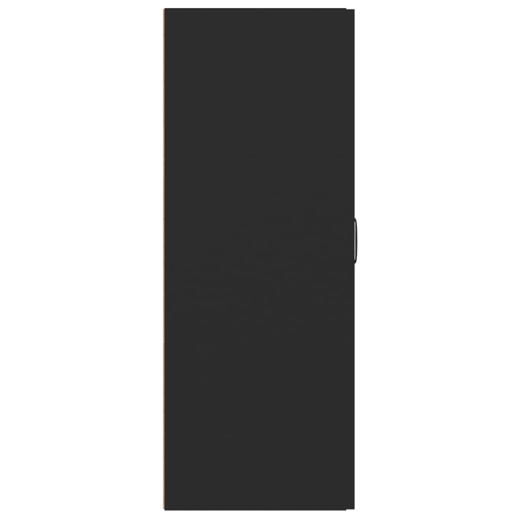 Vægskab 69,5x34x90 cm konstrueret træ sort - number 7.