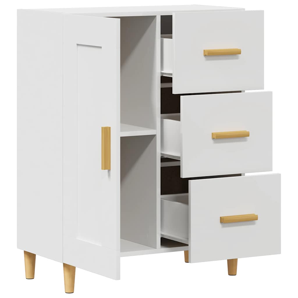 Skænk 69,5x34x90 cm konstrueret træ - hvid, 1 - number 8.