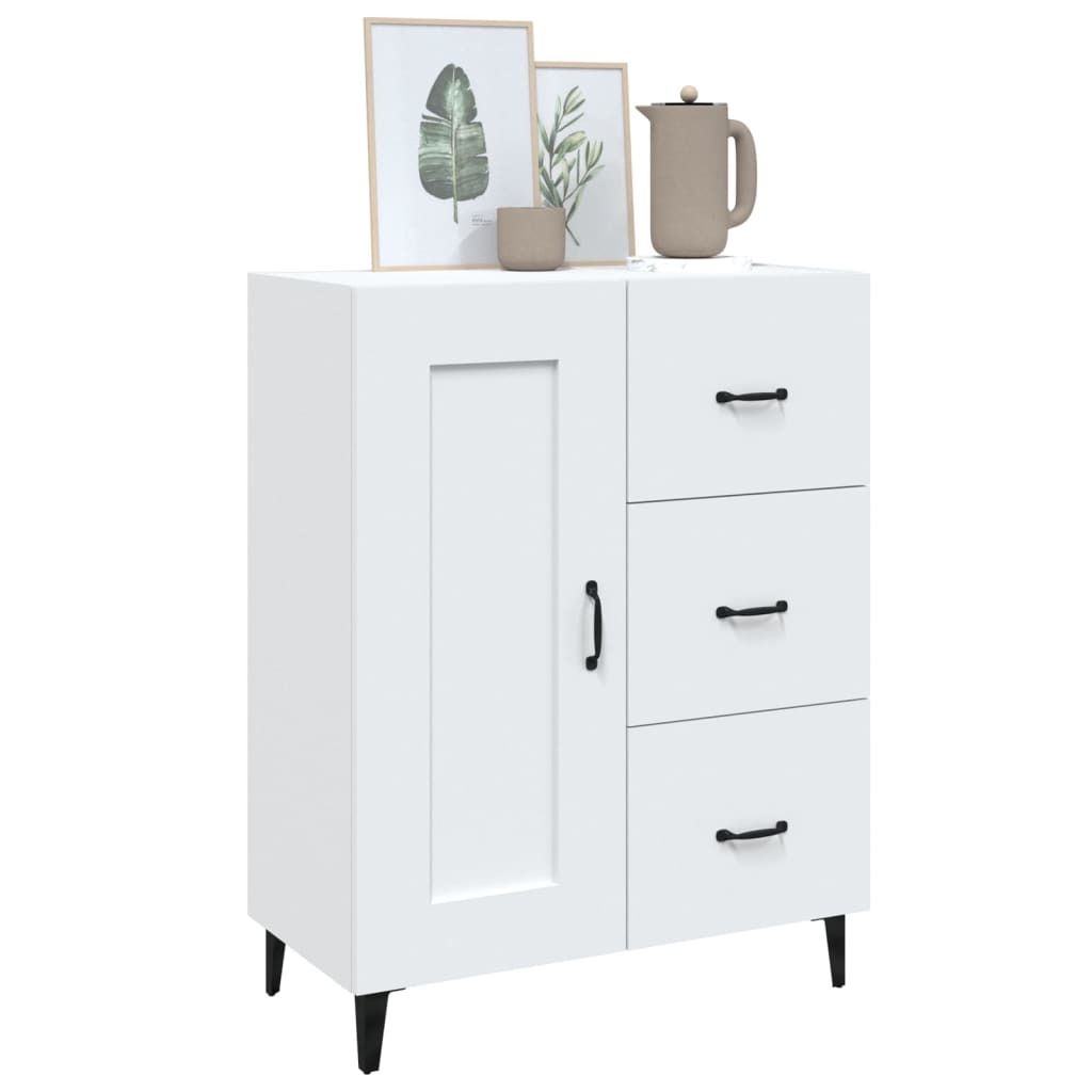 Skænk 69,5x34x90 cm konstrueret træ - hvid, 1 - number 4.