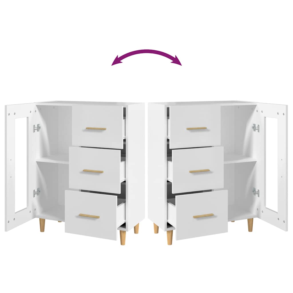 Skänk 69,5x34x90 cm konstruerat trä - vit, 1 - number 9.