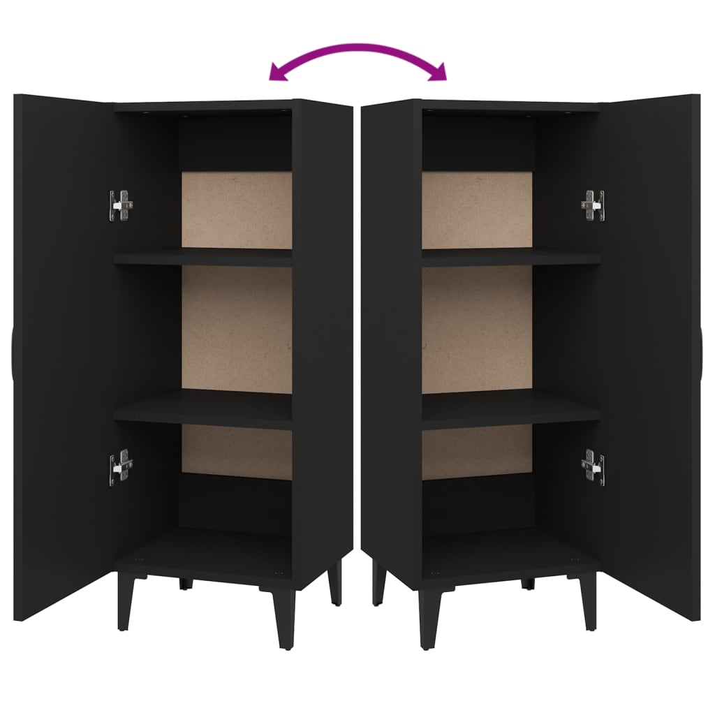 Skjenk 34,5x34x90 cm konstruert tre - svart, 1 - number 9.