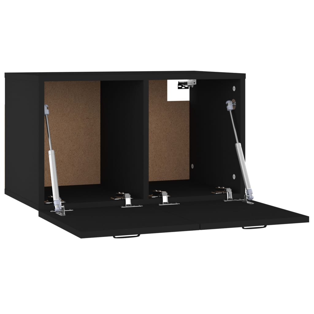 Vægskab 60x36,5x35 cm konstrueret træ - sort, 1 - number 4.