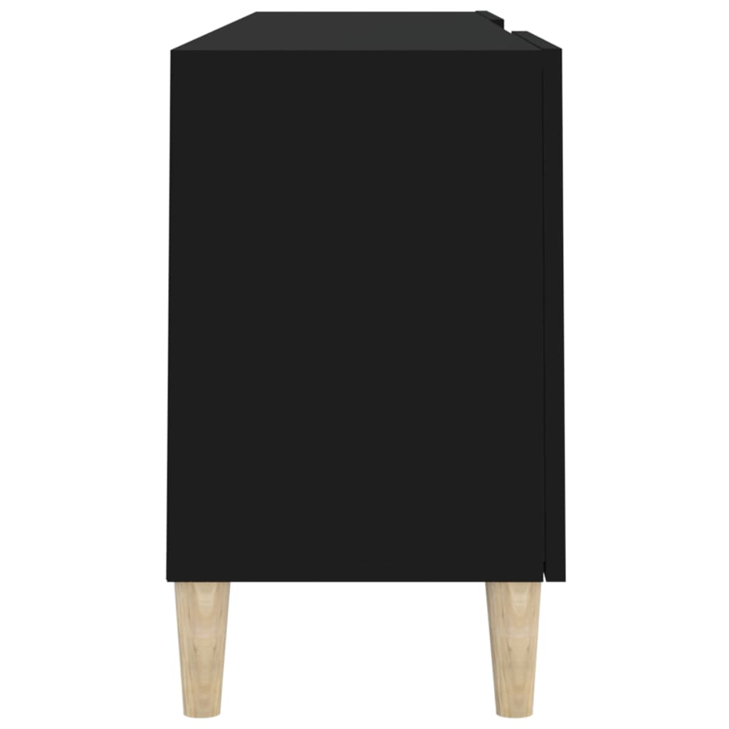 Tv-bord 150x30x50 cm konstrueret træ - sort, 1 - number 7.