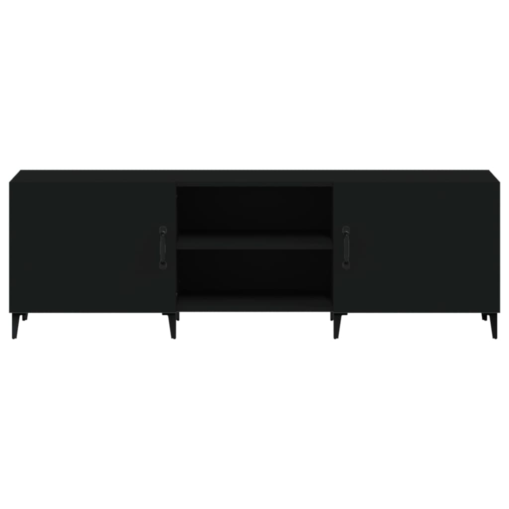 Stolik pod tv 150x30x50 cm drewno klejone - czarny, 1 - number 6.