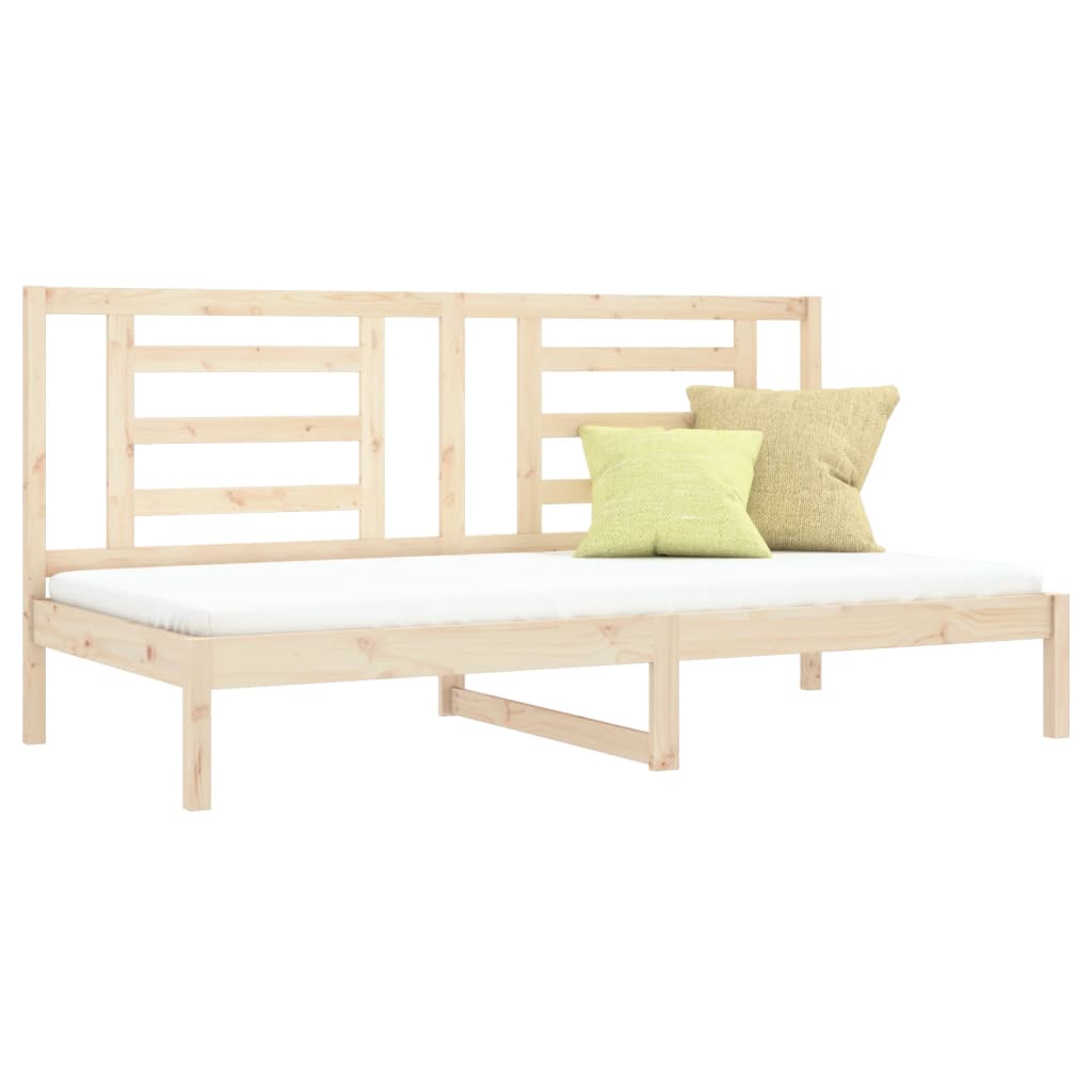 Daybed uden madras massivt fyrretræ - naturfarvet, 90 x 200 cm - number 3.