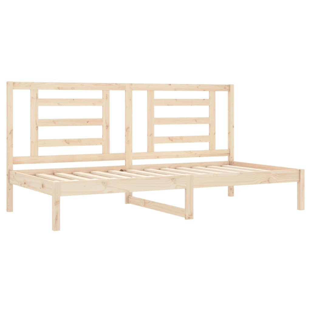 Daybed uden madras massivt fyrretræ - naturfarvet, 90 x 200 cm - number 4.