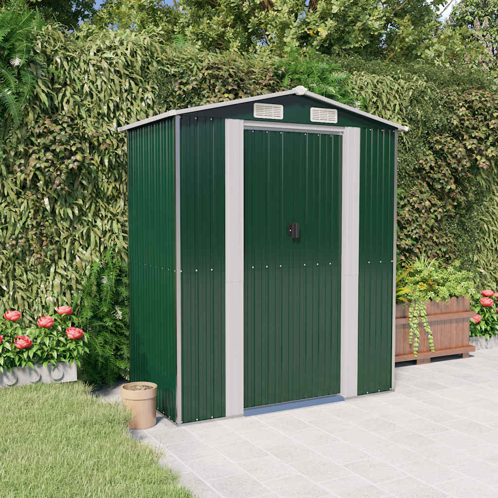 Garden shed galvanized steel - green, 192 x 108 x 223 cm, 1 - number 1.