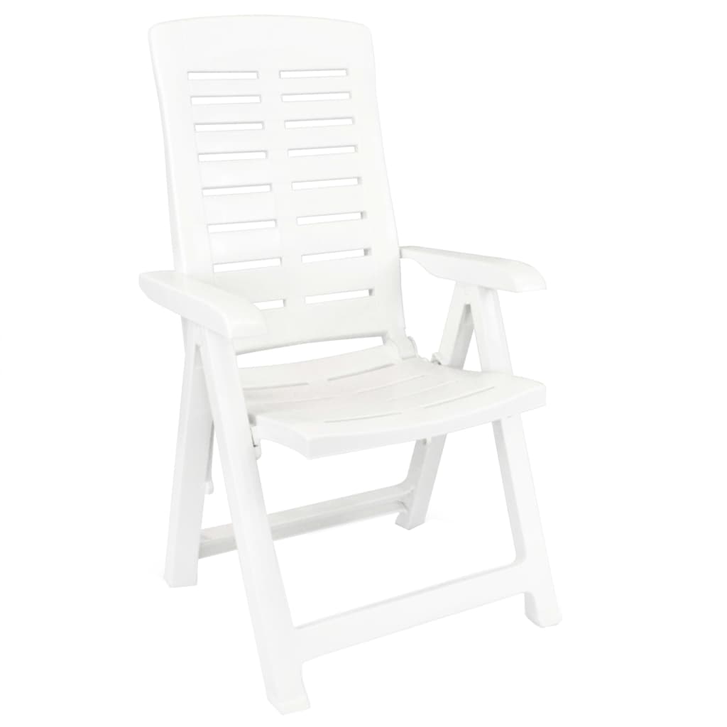 Blagovaonski stolni set za vrt 3 dijela polipropilen bijeli - number 5.