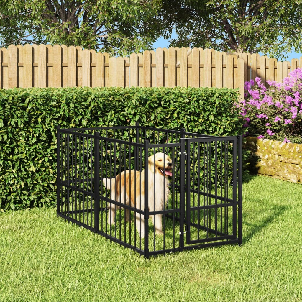 Niche pour chien 193,5x97x100 acier - number 1.
