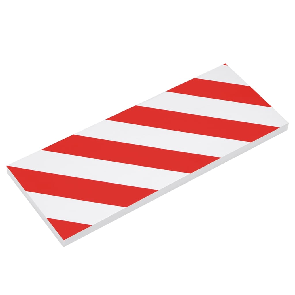 Protezioni da parete 6 pz. 50x20x2 cm schiuma eva rosso e bianco - number 3.