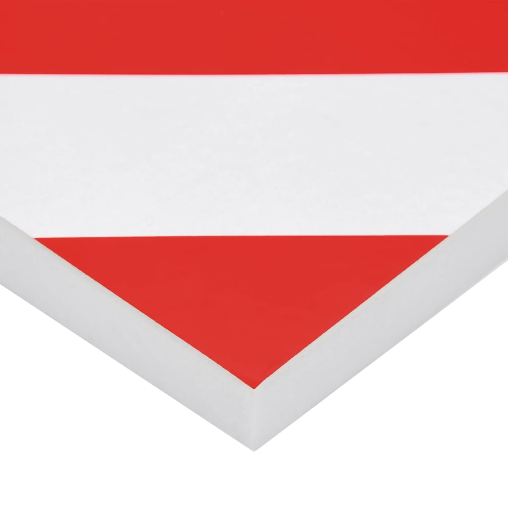 Protezioni da parete 6 pz. 50x20x2 cm schiuma eva rosso e bianco - number 7.