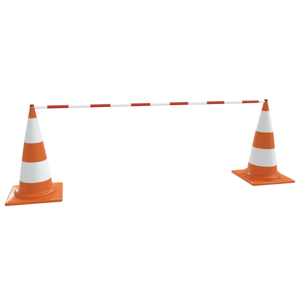 Pali cono traffico retrattili 10 pz. 116-197 cm abs - number 4.