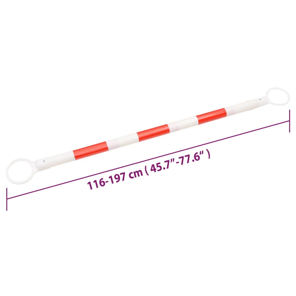 Pali cono traffico retrattili 10 pz. 116-197 cm abs - number 11.