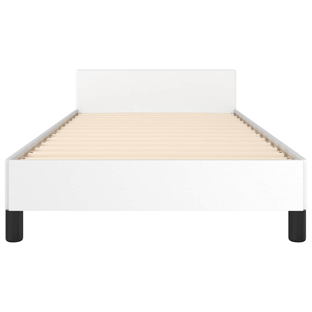 Bed frame with headboard without mattress - white, 90 x 200 cm - number 5.