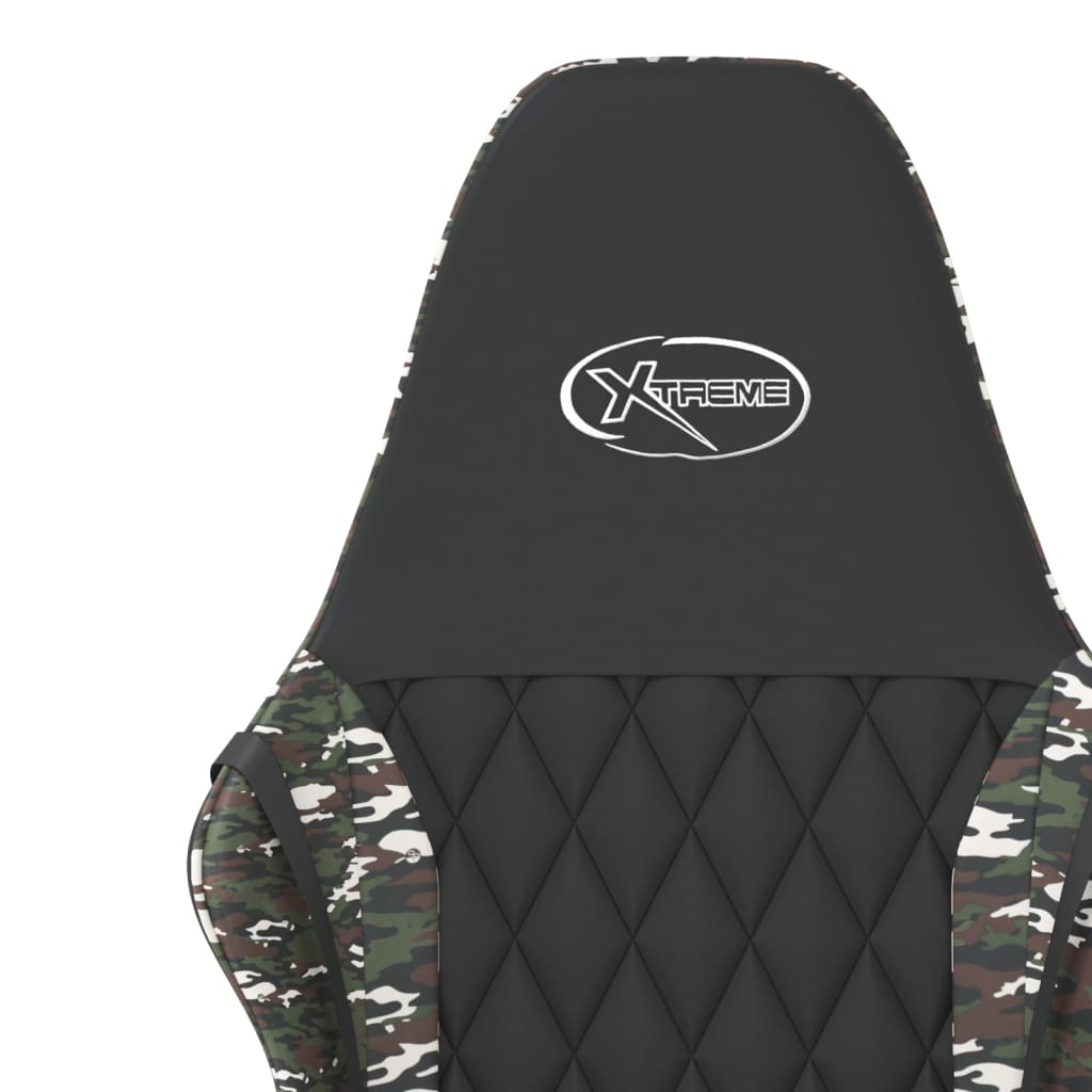 Gamingstol m. massagefunktion kunstlæder sort og camouflage - number 10.