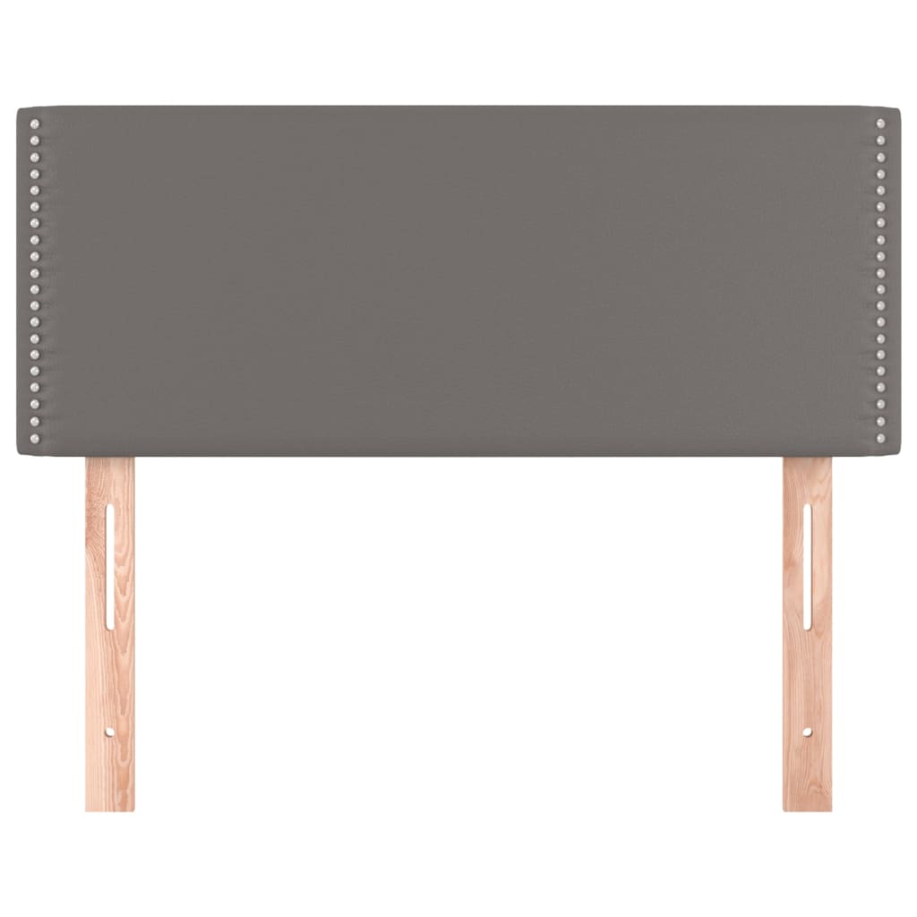 Sengegavl 80x5x78/88 cm kunstskinn - grå, 80 cm, 1, lav - number 3.