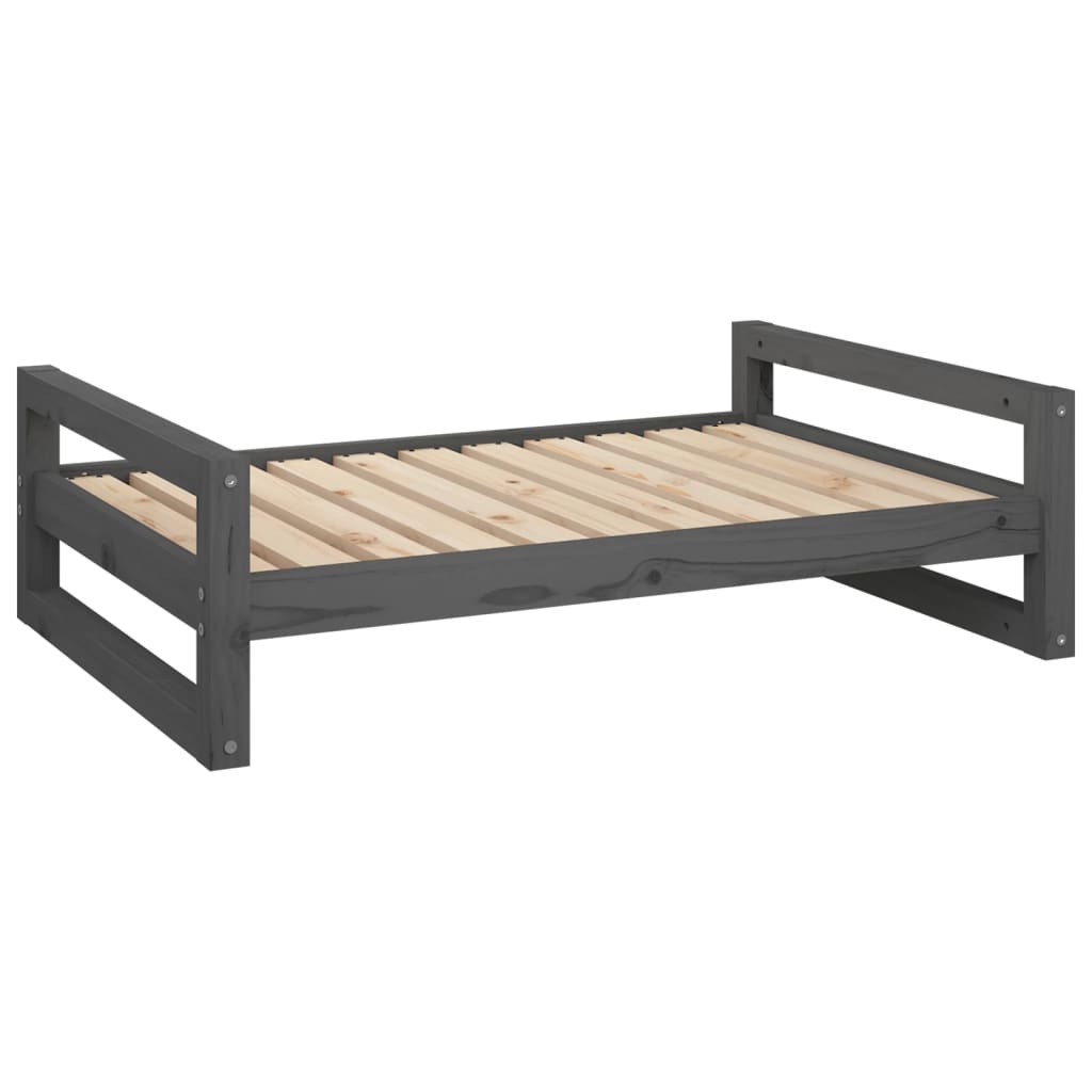 Lit de chien 95,5x65.5x28 cm pine solide - gris, 95,5 x 65,5 x 28 cm - number 2.