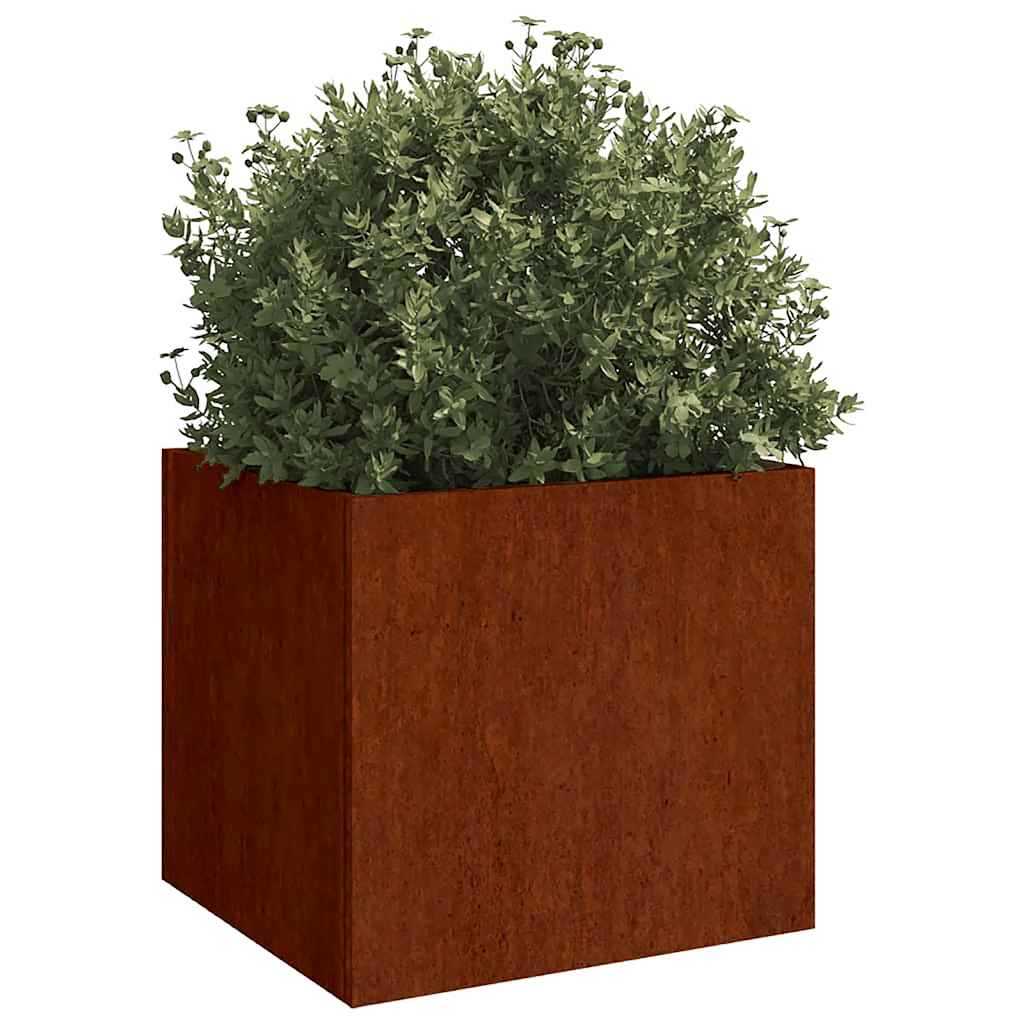 Planters pcs. corten steel - weathered steel/brown, 42 x 40 x 39 cm, 2 - number 3.