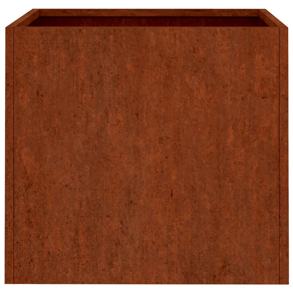 Planters pcs. corten steel - weathered steel/brown, 42 x 40 x 39 cm, 2 - number 7.