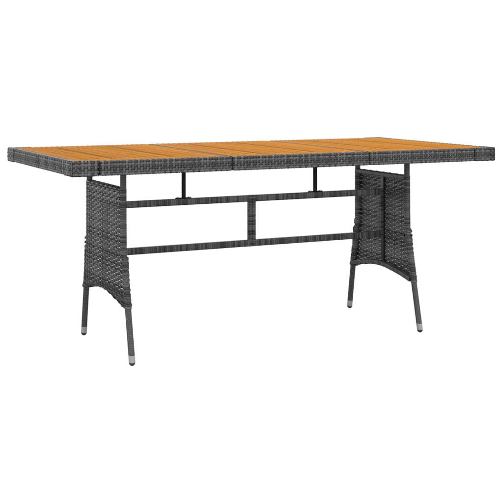 Blagovaonska stolna garnitura za vrt 9 dijelova poliratan - siva, 8 - number 6.