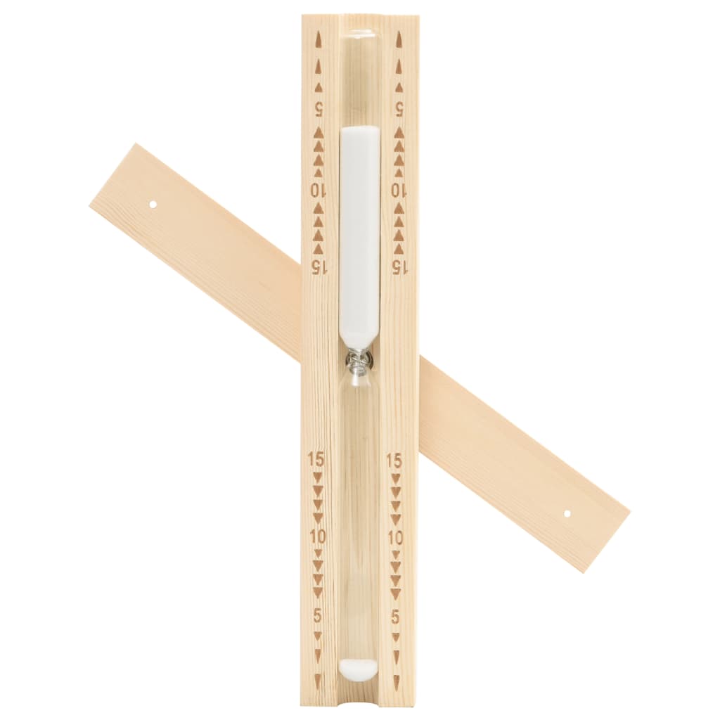 Timeglas til sauna 15 minutter massivt fyrretræ - number 4.