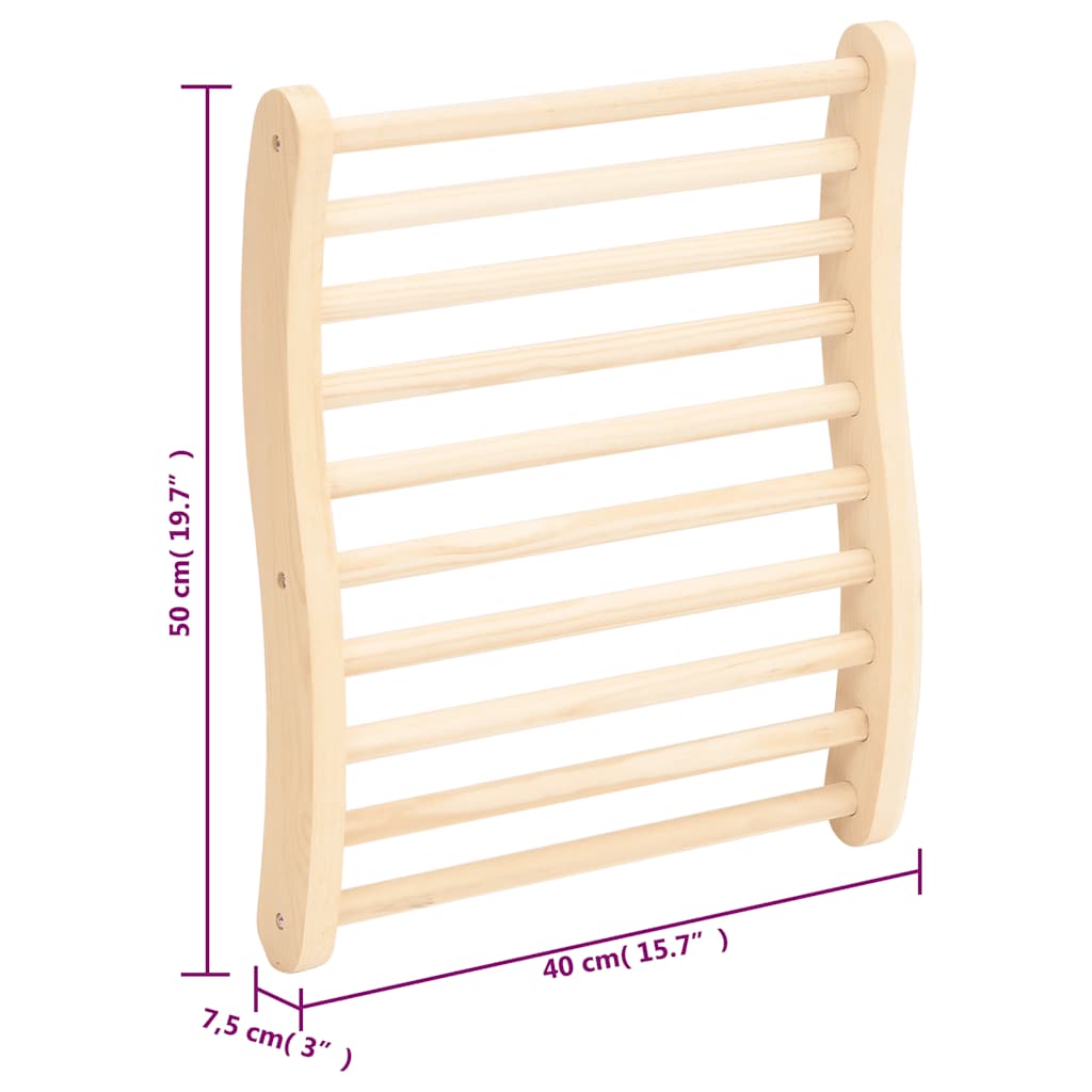 Dossier en s pour sauna en pin massif - number 5.