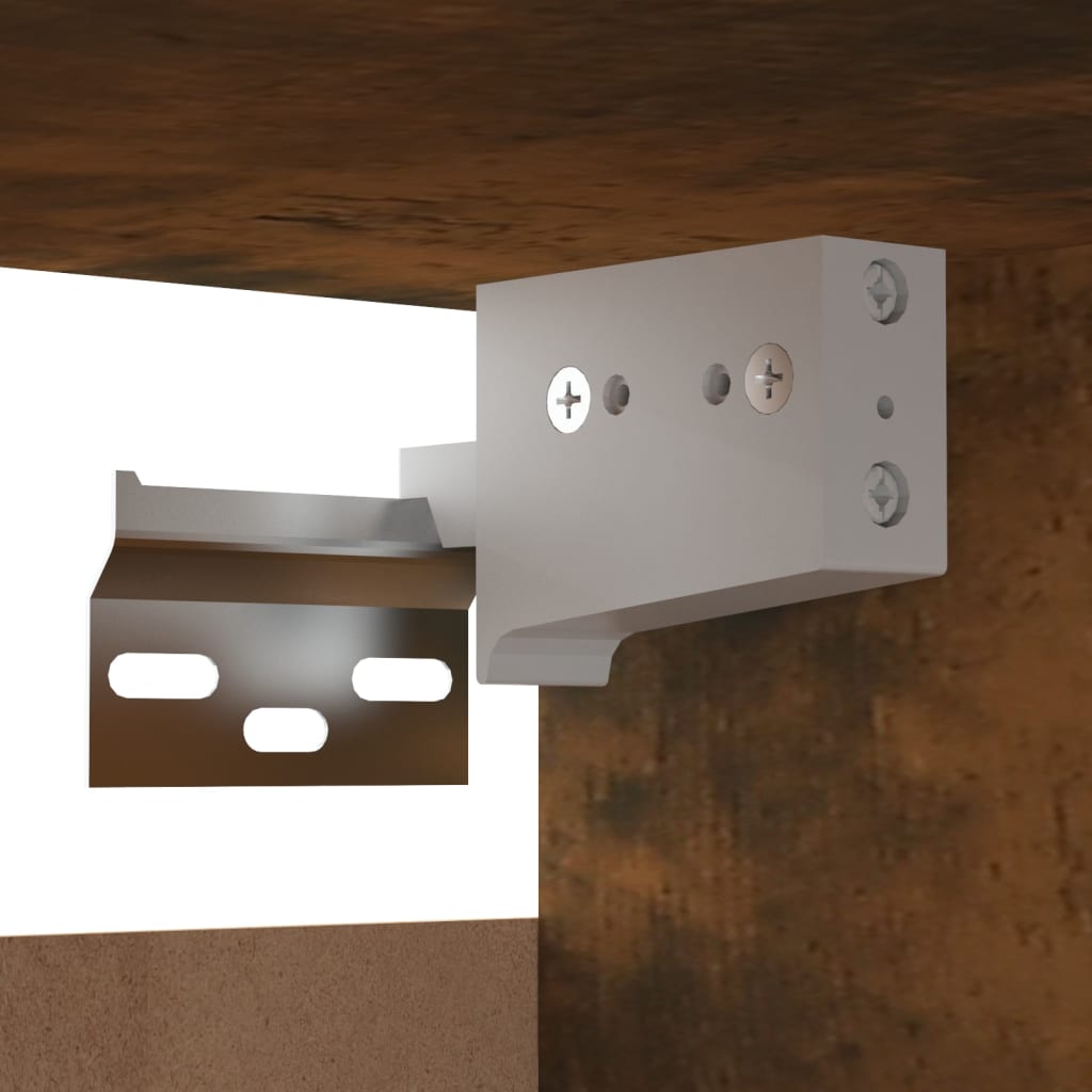 Væghængt tv-bord 37x37x72 cm konstrueret træ røget egetræ - røget eg, 5, 100 cm - number 9.