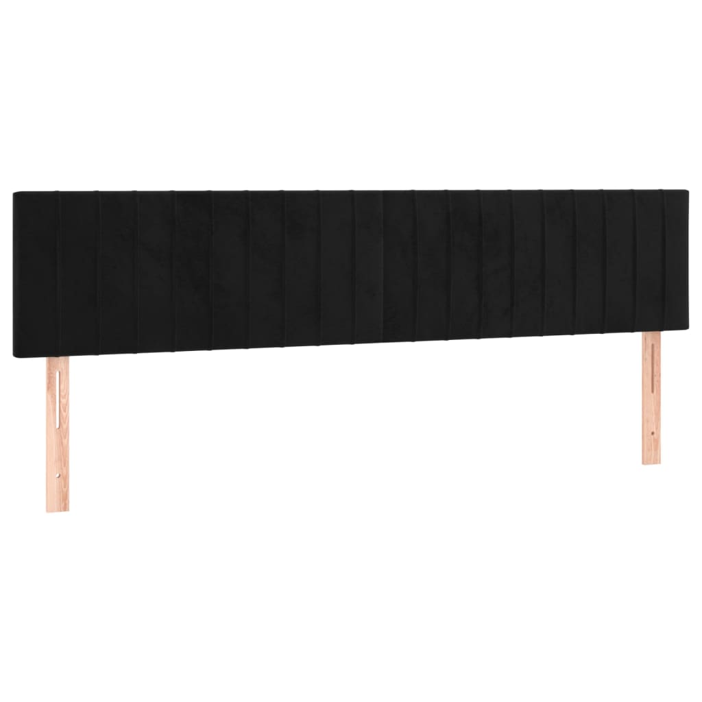 Headboard pcs. 80x5x78/88 cm velvet - dark grey, 160 cm, 1, high - number 2.