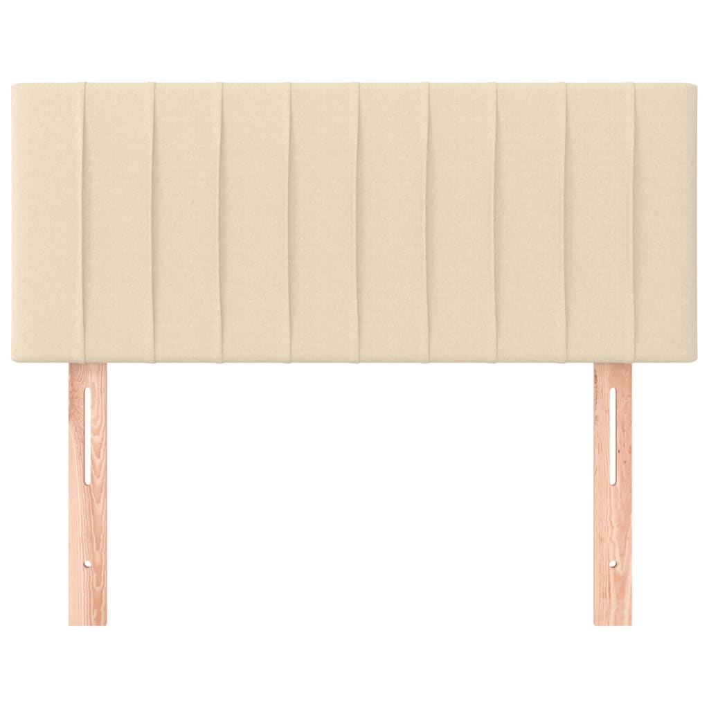 Sengegavl 80x5x78/88 cm stoff krem - mørk grå, 100 cm, 1, lav - number 3.