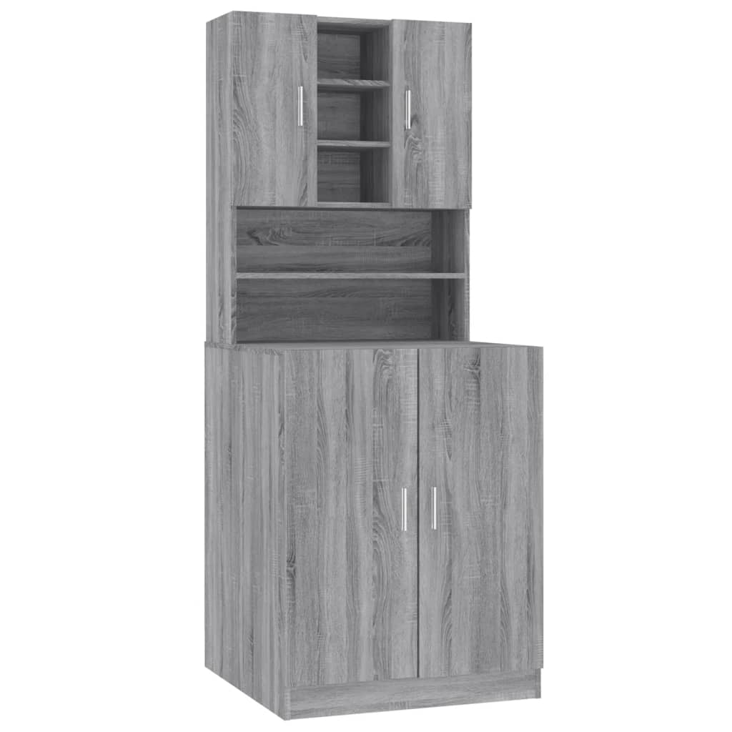 Washing machine cabinet engineered wood - gray sonoma oak, 1 - number 2.