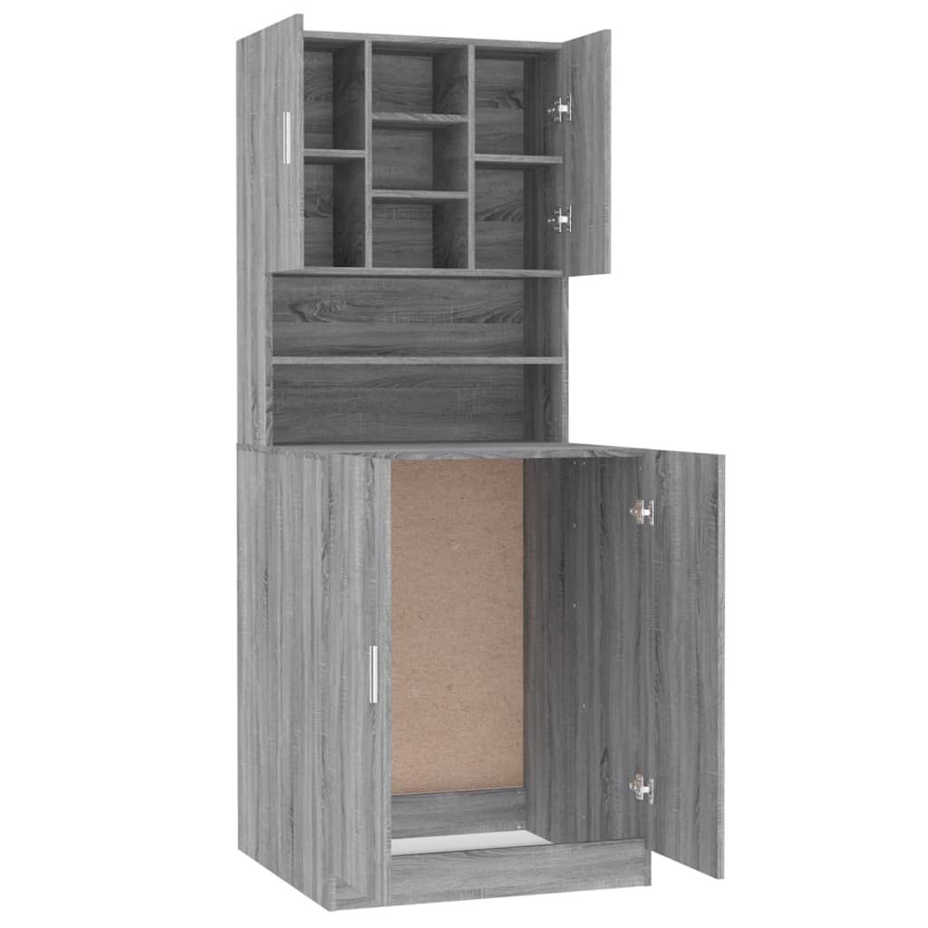 Washing machine cabinet engineered wood - gray sonoma oak, 1 - number 6.