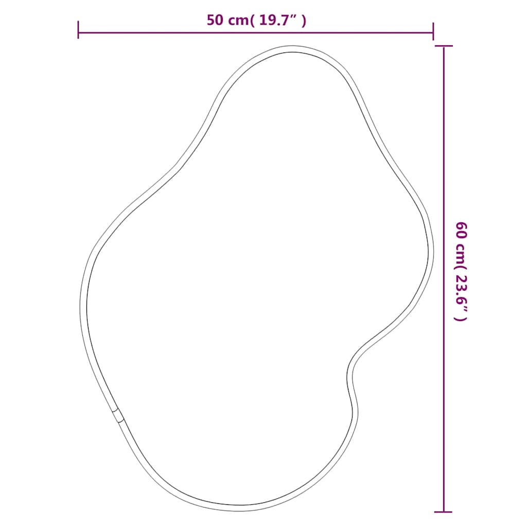 Vægspejl - sort, 60 x 50 cm, 1 - number 6.