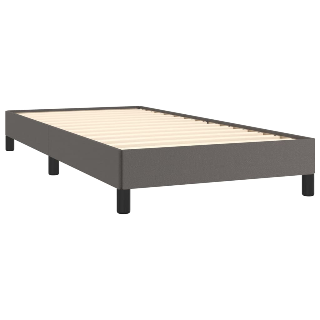 Bed frame artificial leather - cappuccino, 120 x 200 cm, 25 cm - number 4.