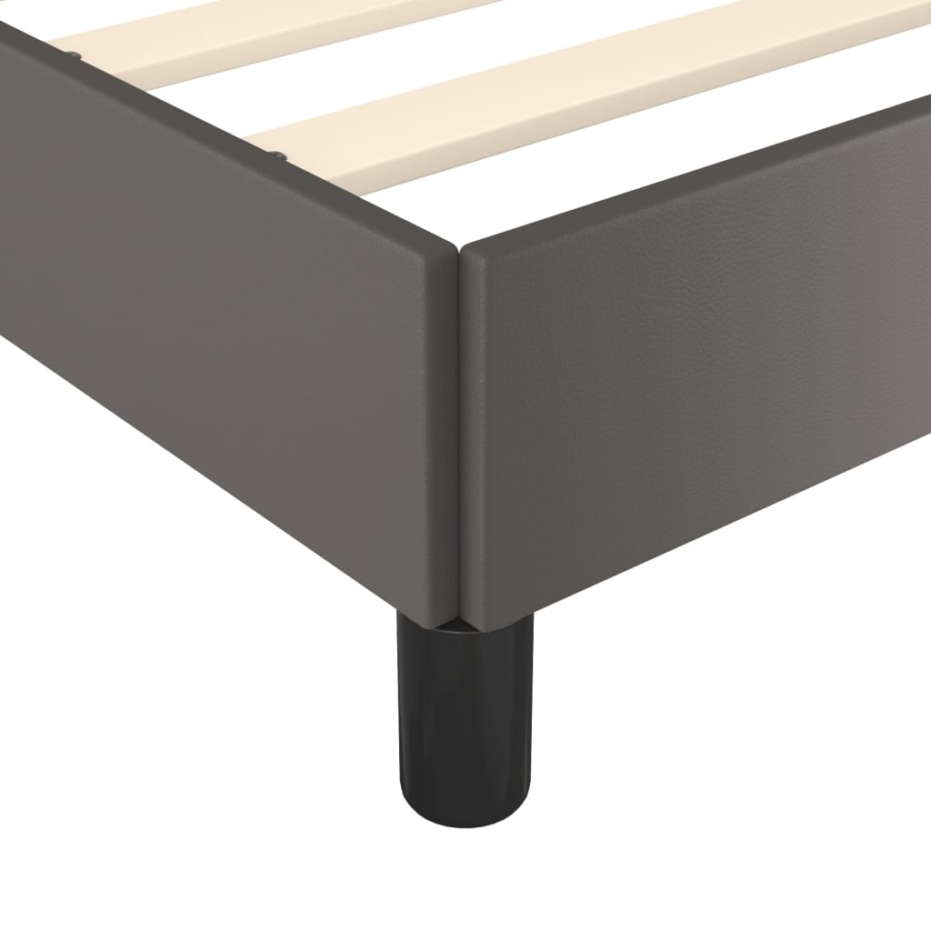 Bed frame artificial leather - cappuccino, 120 x 200 cm, 25 cm - number 7.