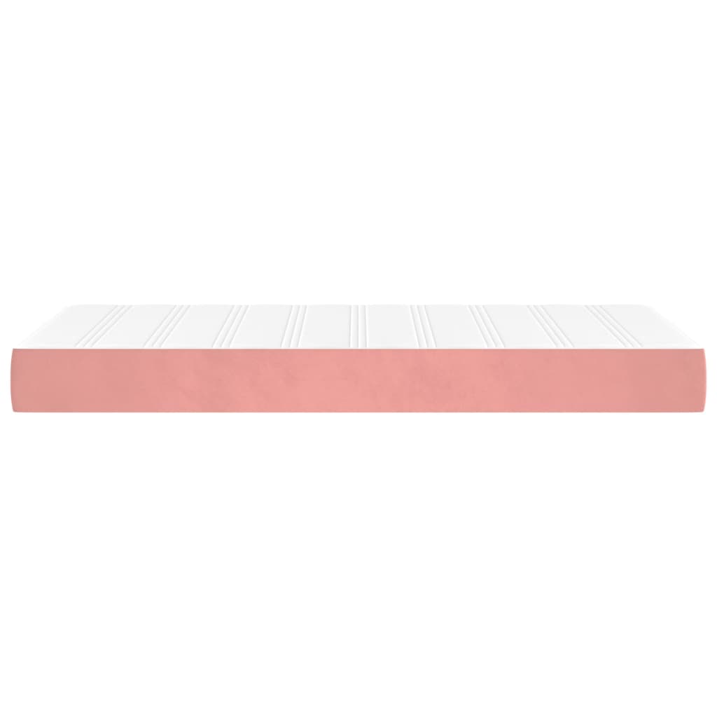 Springmadras med pocketfjedre 90x200x20 cm fløjl pink - lyserød, 90 x 200 cm, 1 - number 4.
