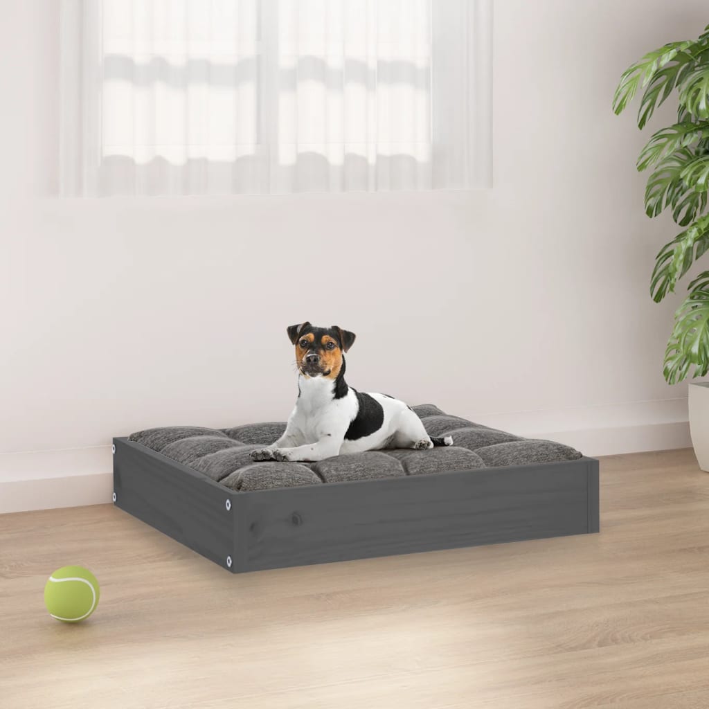 Lit de chien 51,5x44x9 cm pine solide - gris, 51,5 x 44 x 9 cm - number 1.