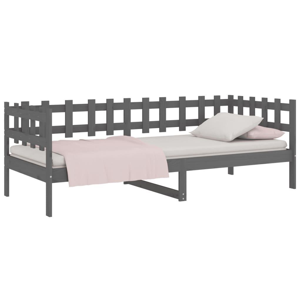 Daybed massivt fyrretræ - grå, 90 x 190 cm - number 3.