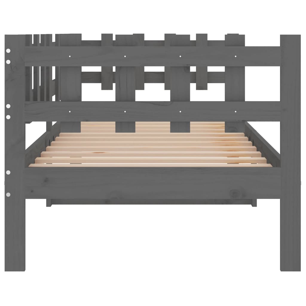 Daybed massivt fyrretræ - grå, 90 x 190 cm - number 9.