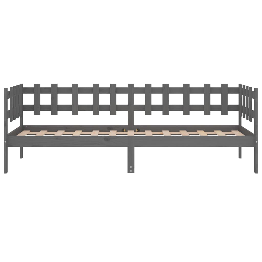 Daybed massivt fyrretræ - grå, 90 x 190 cm - number 8.