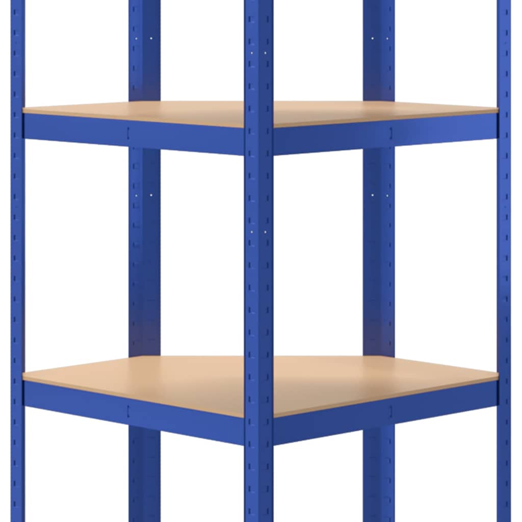Scaffale portaoggetti 5 ripiani in acciaio e legno ingegnerizzato - blu, 55 x 55 x 172 cm, 1 - number 8.