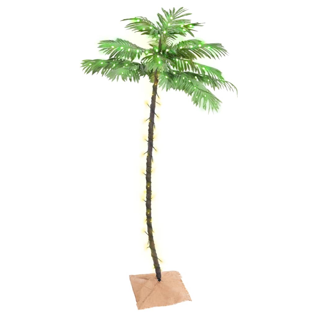 Led palm tree 180 cm 96 leds warm white light white - number 1.