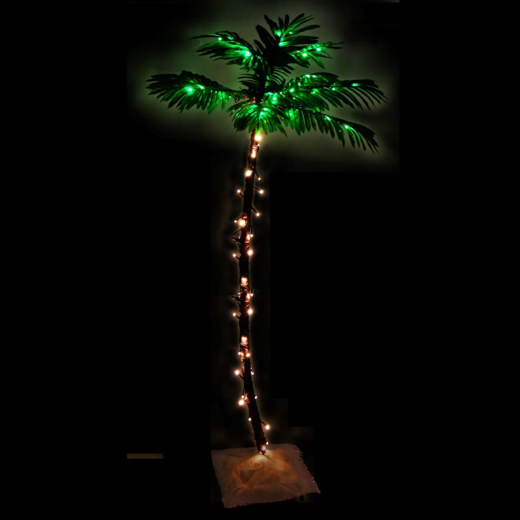 Led palm tree 150 cm 88 leds warm white light white - number 3.