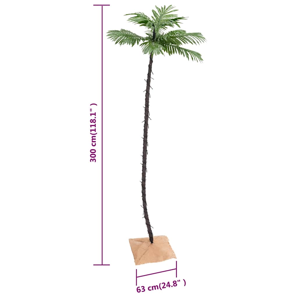 Led palm tree 300 cm 192 leds warm white light white - number 10.