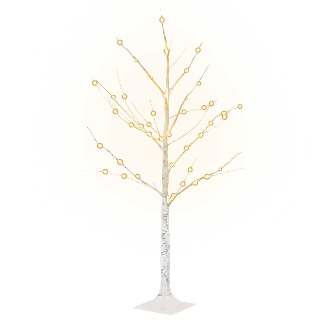 Led birch tree 120 cm 48 leds warm white light white - number 2.