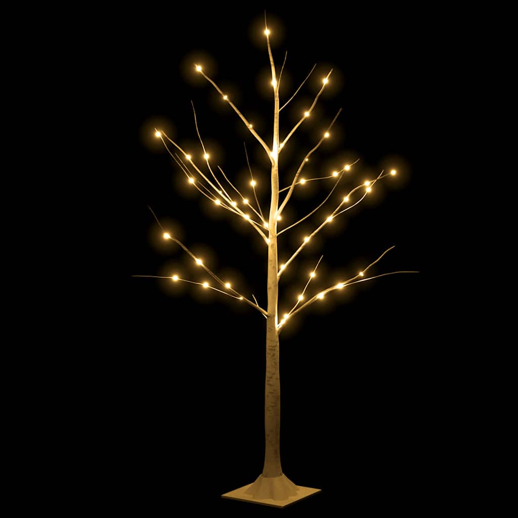 Led birch tree 120 cm 48 leds warm white light white - number 3.