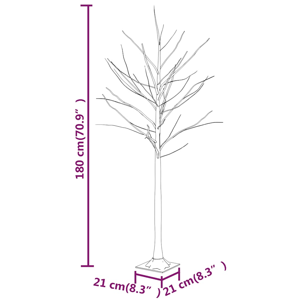 Led -birket wood 96 leds hot blanc clair blanc - 180 cm, 1, x, x - number 8.