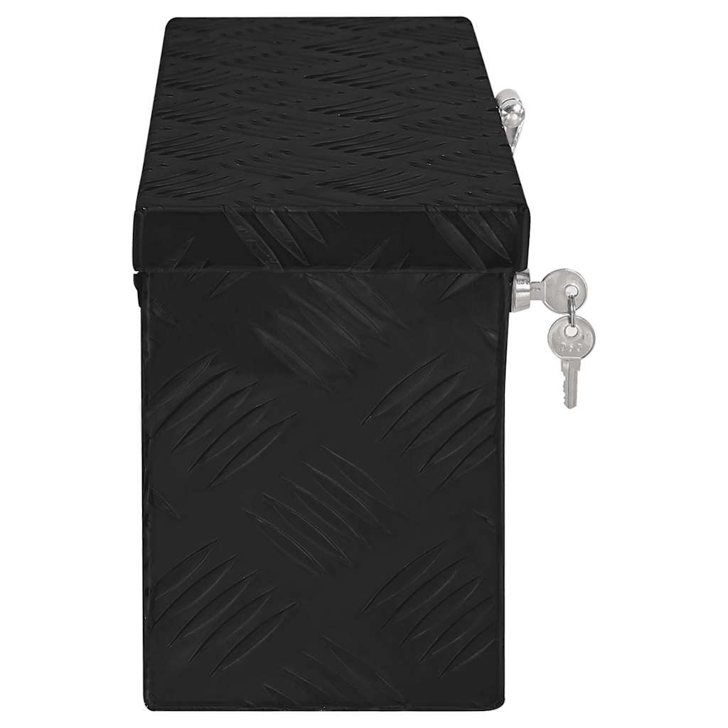 Opbevaringskasse 50x15x20,5 cm aluminium - sort, 50 x 15 x 20.5 cm, 1 - number 4.