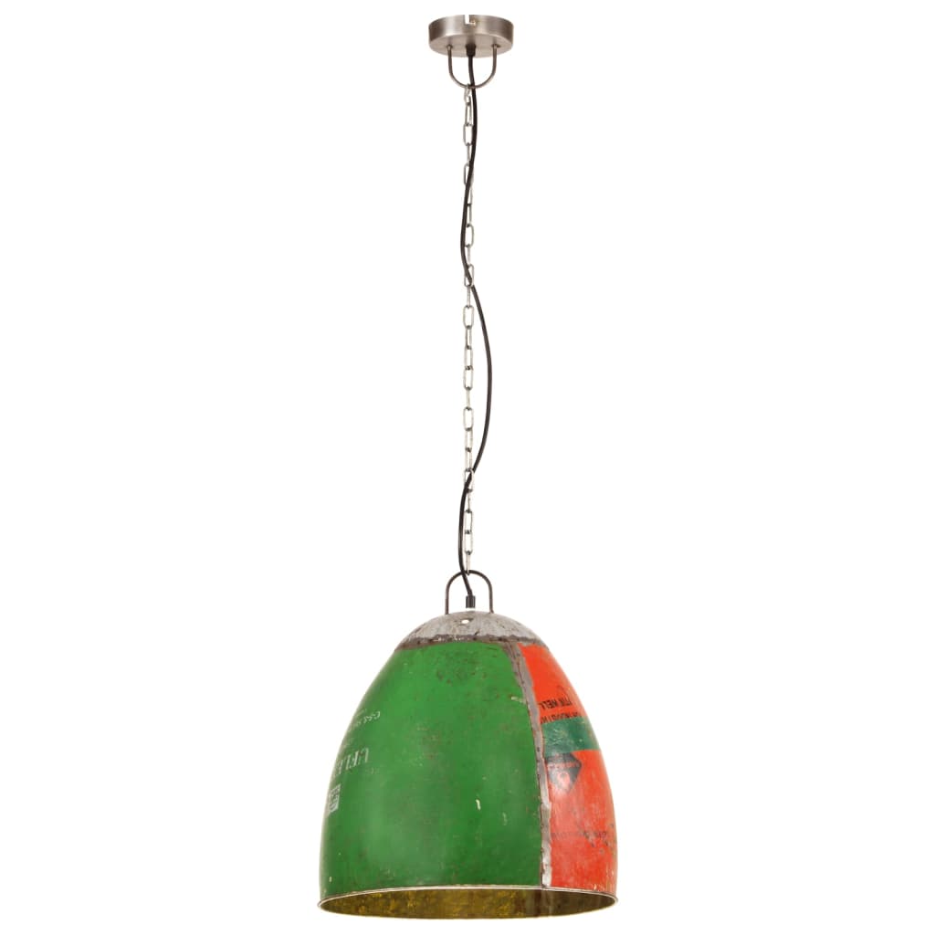 Lampe suspendue industrielle 42 cm e27 25 w round multicolore - number 4.